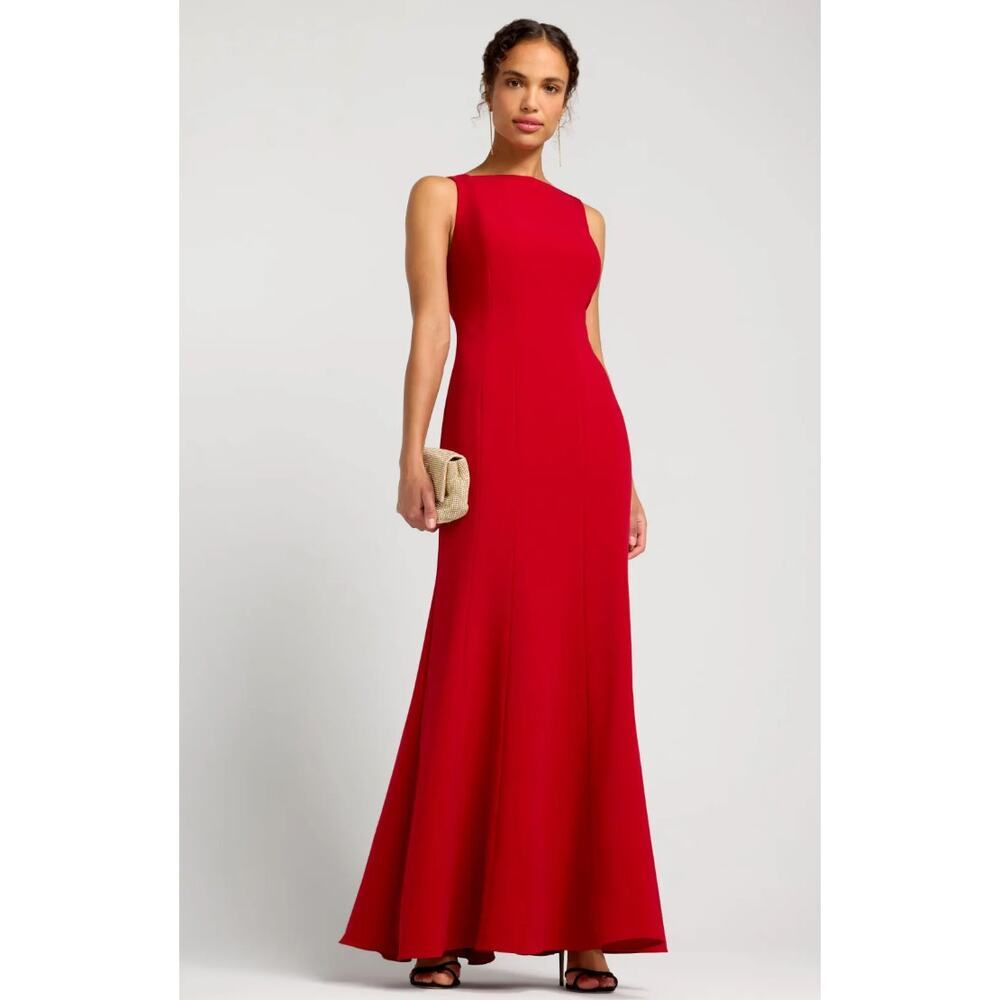 Lauren Ralph Lauren Red Sleeveless Maxi Gown